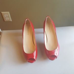 Patent Leather Open Toe Heels